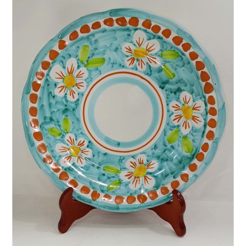 Fleurs à lignes plates. Céramique Vietri - Disponible en haut, en bas, à fruits/dessert ou sous assiette