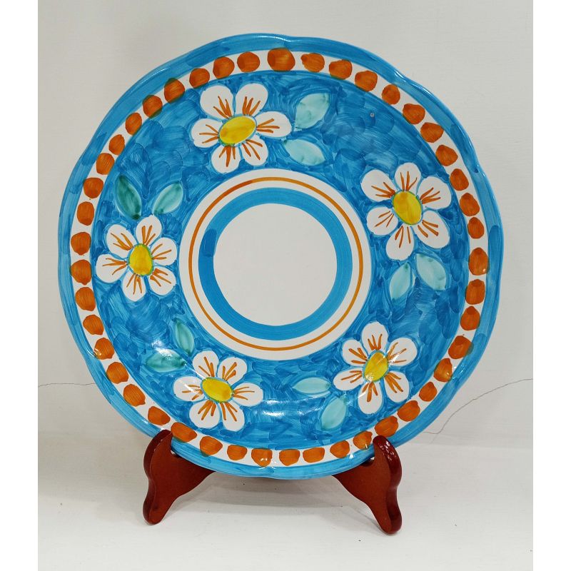 Dish, plate Flowers line. handpainted Vietri...