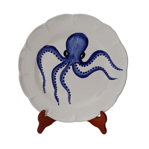 Dish, plate Sea line. Vietri Ceramics dinner, Soup,...