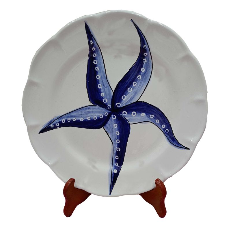 Piatto. Linea Marini. Fondo bianco Ceramica di...