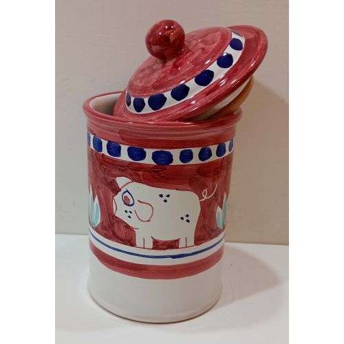 Customizable Jar. Animal Line. Vietri Ceramic. Hand-Painted.