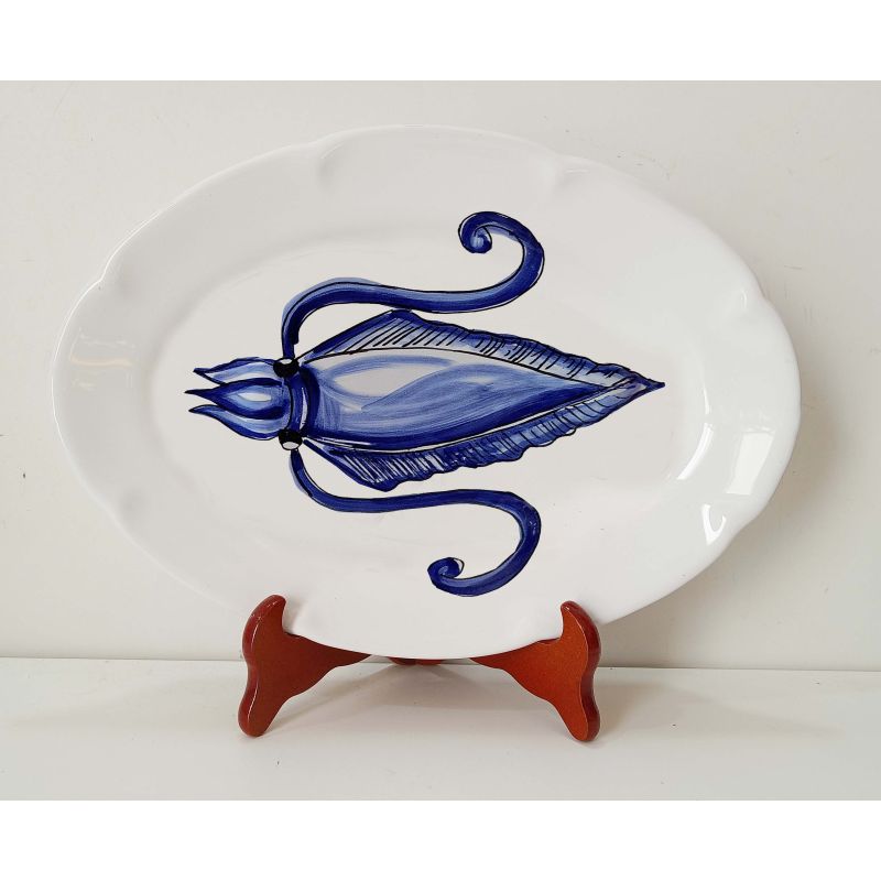 Ovaler Servierteller mit Rand. Meer-Kollektion....