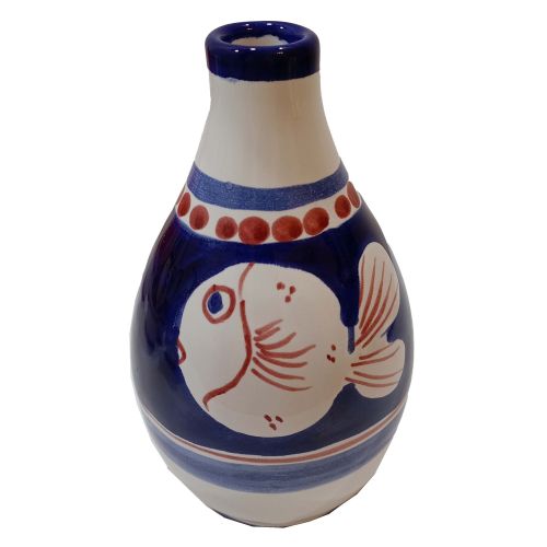 Oliera Acetiera bottiglia olio Aceto Linea Animaletti. Ceramica di Vietri dipinta a mano