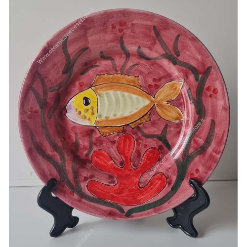 Plato. Línea Marina. Pintado a mano. Cerámica de Vietri