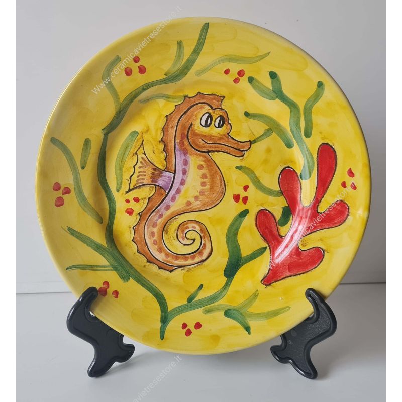 Piatto. Linea Marini. Dipinti a mano. Ceramica...