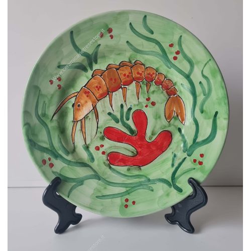 Plate. Dish. Sea Line. Hand-painted. Vietri ceramic