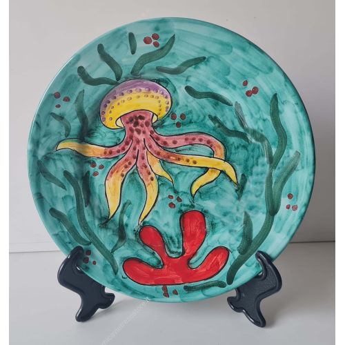 Assiette. Ligne Marine. Peinte à la main. Céramique de Vietri