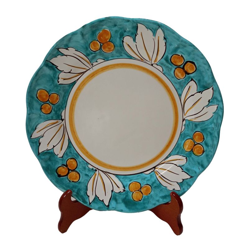 Assiette Modèle Positano. Feuilles. Céramique...