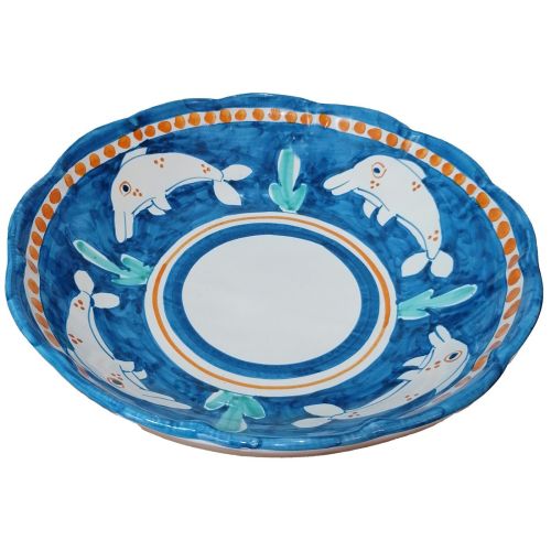 Bowl wave border Animal line - handpainted Vietri ceramic