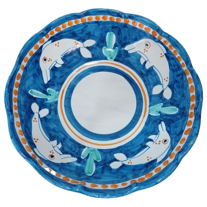 Bowl wave border Animal line - handpainted...