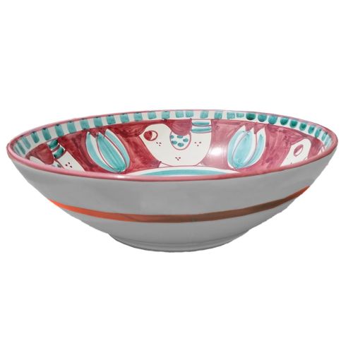 Bowl wave border Animal line - handpainted Vietri ceramic