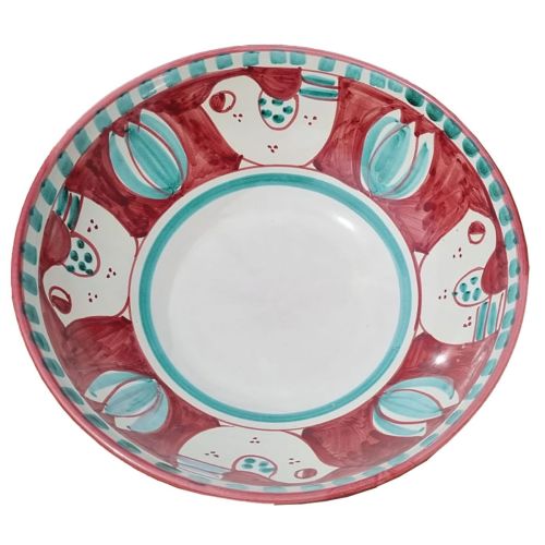 Bowl wave border Animal line - handpainted Vietri ceramic