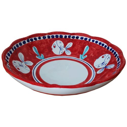 Bowl wave border Animal line - handpainted Vietri ceramic