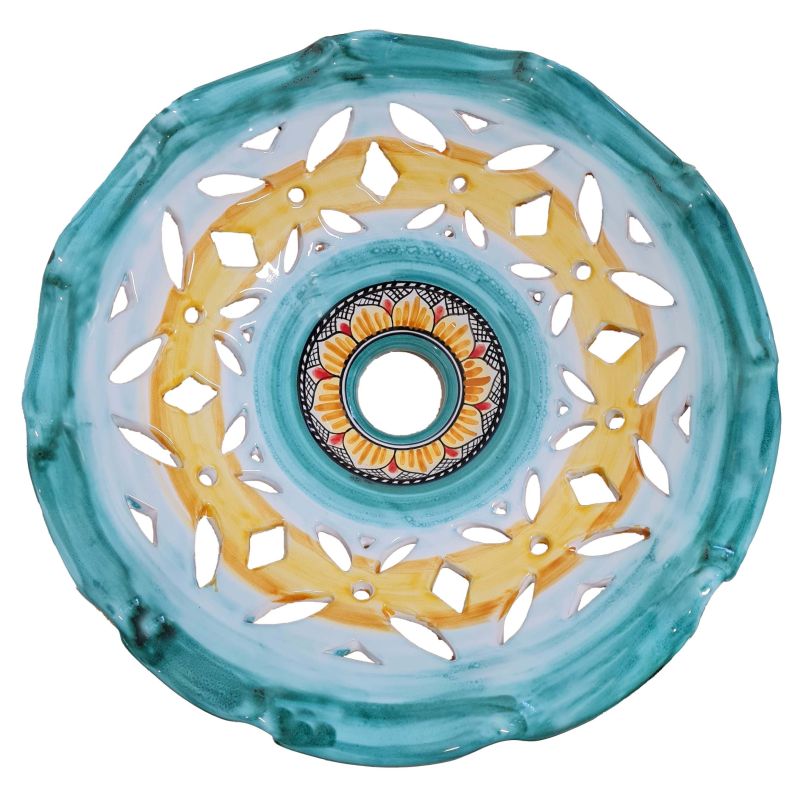 Chandelier Openwork wavy edged. Hand-painted...