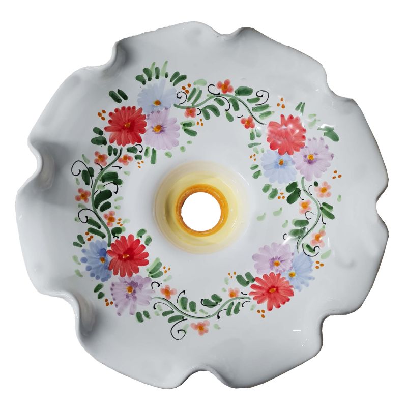 Chandelier Wavy edge flowers. Hand-painted...