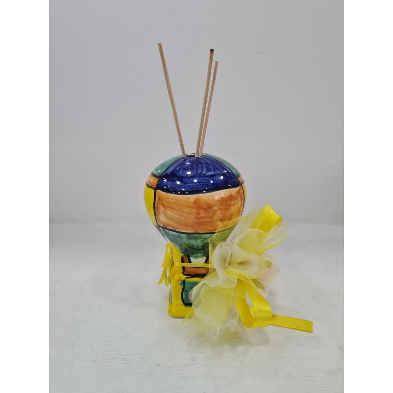 Bomboniera Mongolfiera profumatore in miniatura disponibile in tanti colori. Ceramica di Vietri