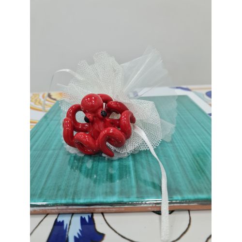 Bomboniera segnaposto polipo disponibile in tanti colori. Ceramica di Vietri