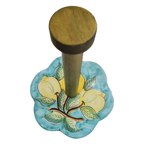 Roll Holder Lemon Line. handpainted Vietri ceramics