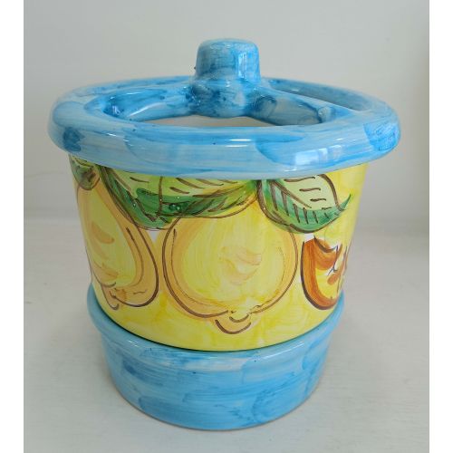 Cutlery drainer lemons line. Vietri ceramics.