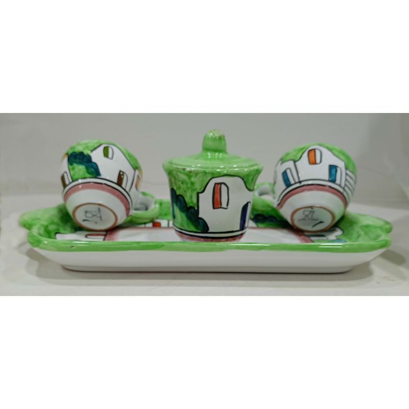 Set de tasses avec sucrier avec plateau Casette...