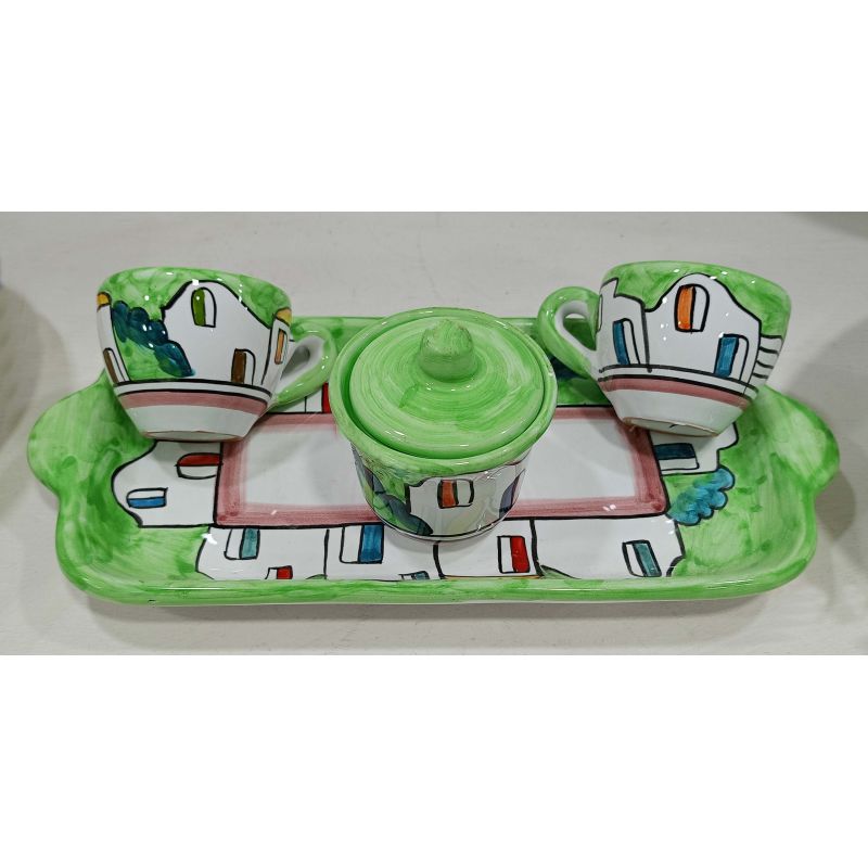 Set de tasses avec sucrier avec plateau Casette...