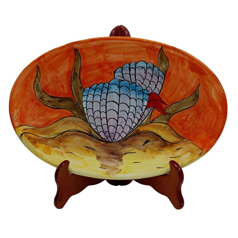 Fuente ovalada tipo cuenco. Plato de servir....