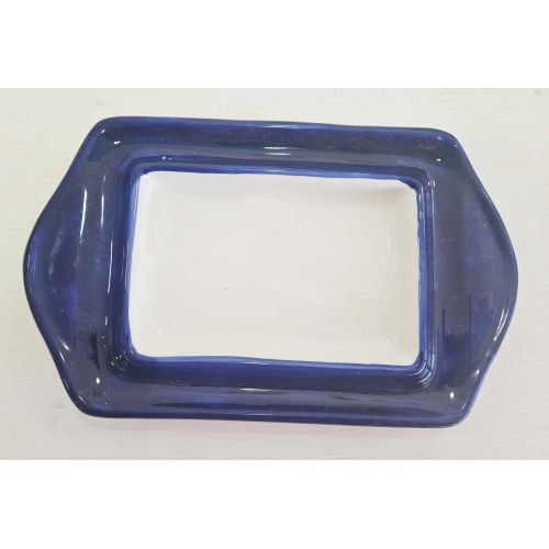 Vassoio burro/Formaggi Linea Animaletti. Ceramica di Vietri dipinta a mano.