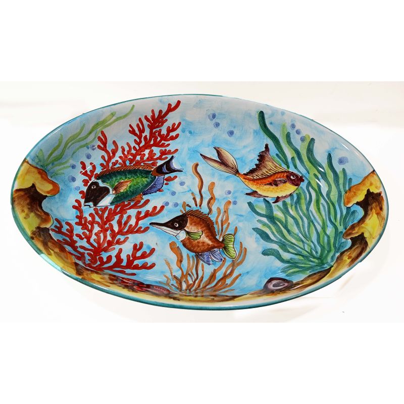 Plato bandeja ovalado tipo cuenco. Línea Mar....